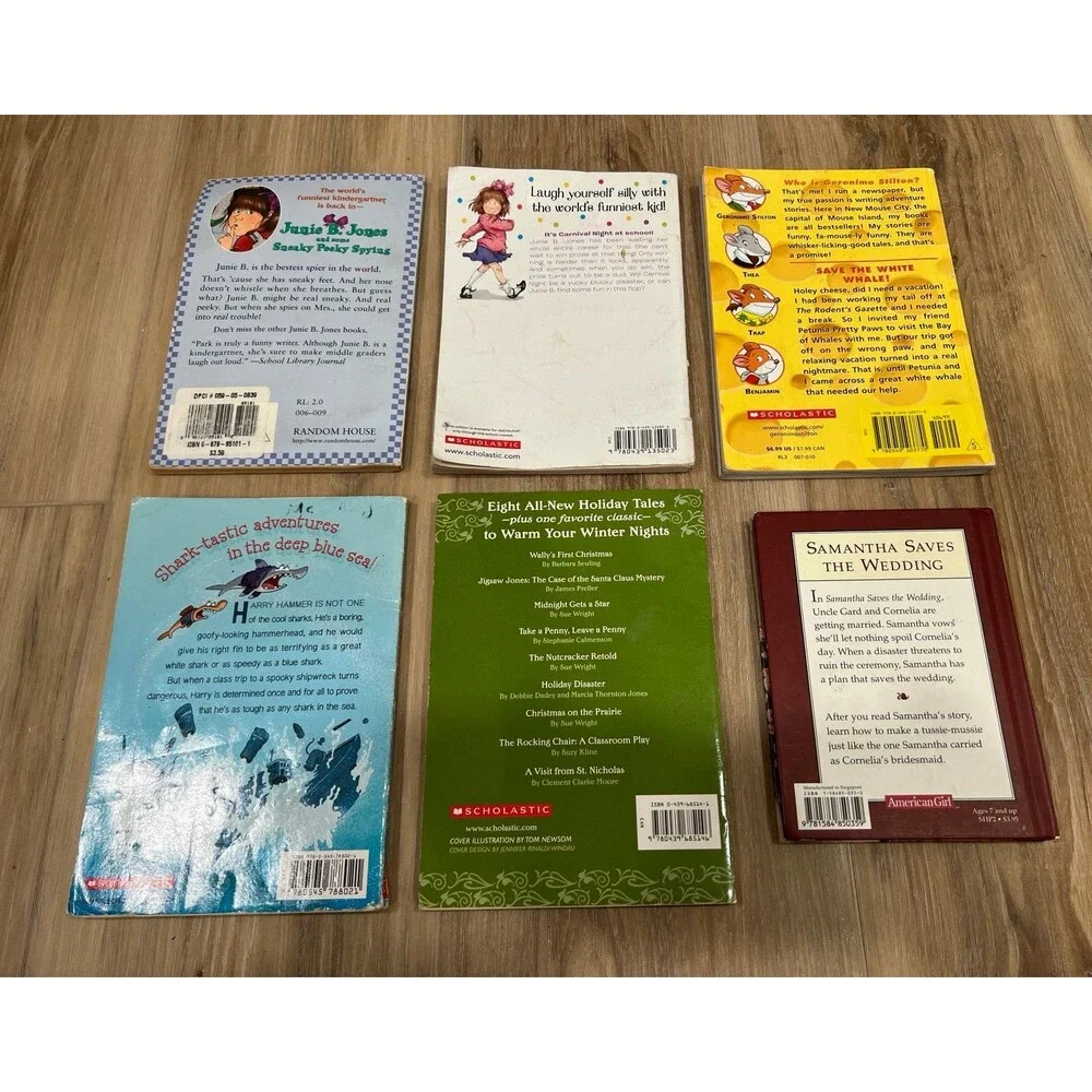 6 Book Bundle Lot - SKids Childrens Scholastic Junie B Jones Bundles Lots